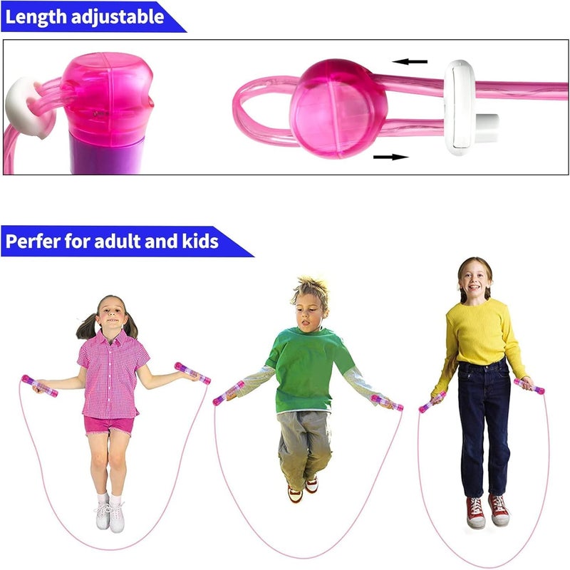 Ynanimery Light Up Jump Rope, LED Jump Rope for Kids Girls Women Jumping Fitness, Tangle-Free Jumping Rope with Adjustable Size & Colorful Lights,Glow in The Dark Party Supplies Outdoor Indoor Exercise - Image 5
